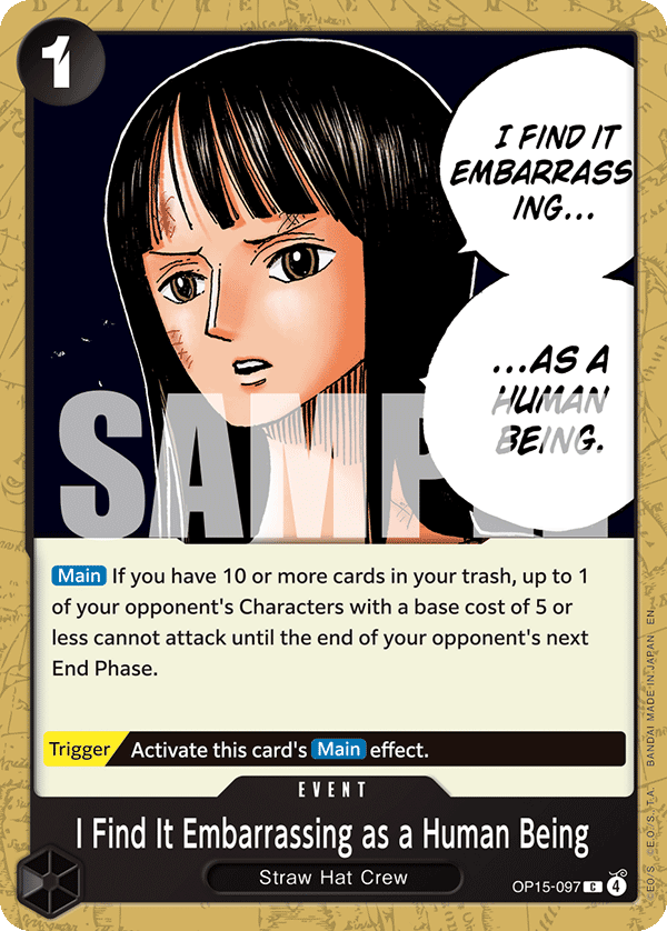 OP15-097, C, I Find It Embarrassing as a Human Being