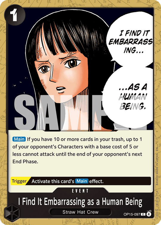 OP15-097, C, I Find It Embarrassing as a Human Being