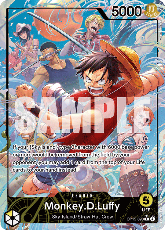 OP15-098, L, Monkey.D.Luffy (Alternate Art)