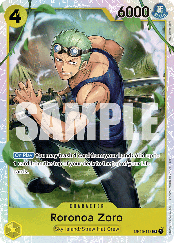 OP15-113, SR, Roronoa Zoro