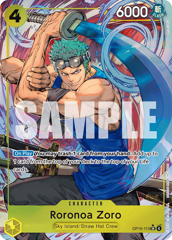 OP15-113, SR, Roronoa Zoro (Alternate Art)
