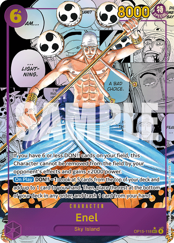 OP15-118, SEC, Enel (Manga Rare)