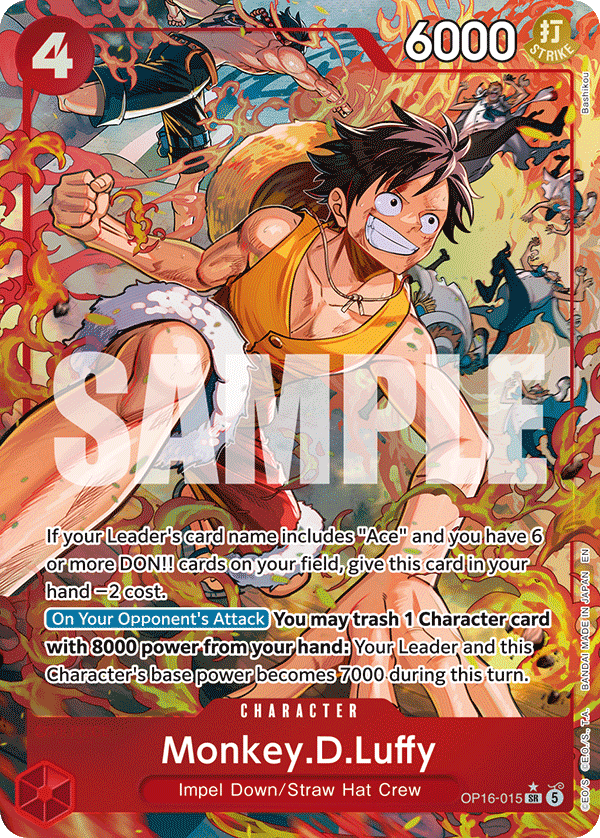 OP16-015, SR, Monkey.D.Luffy (Alternate Art)