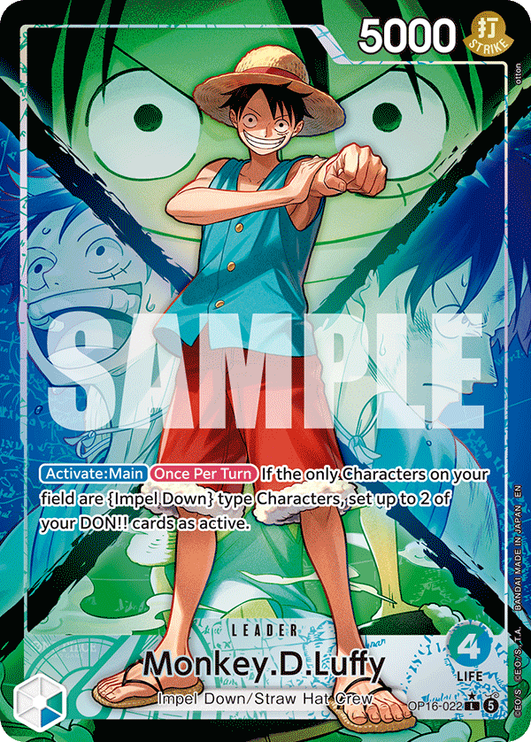 OP16-022, L, Monkey.D.Luffy (Alternate Art)