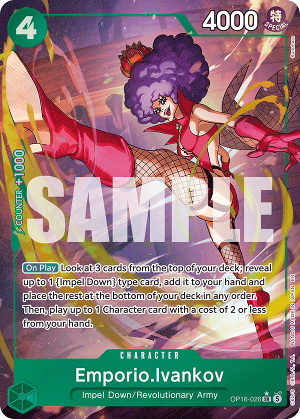 OP16-026, SR, Emporio.Ivankov (Alternate Art)