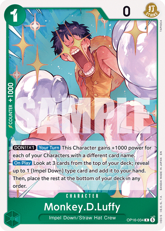 OP16-034, R, Monkey.D.Luffy