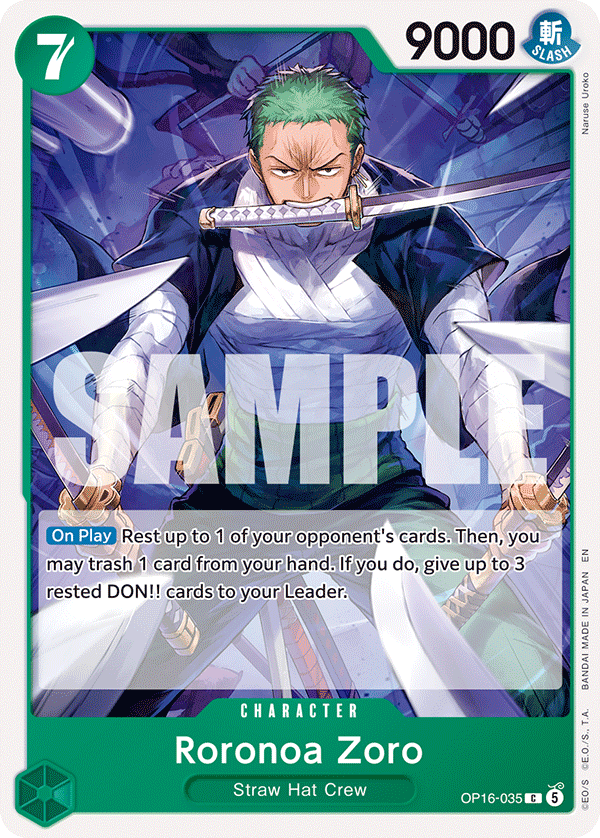 OP16-035, C, Roronoa Zoro