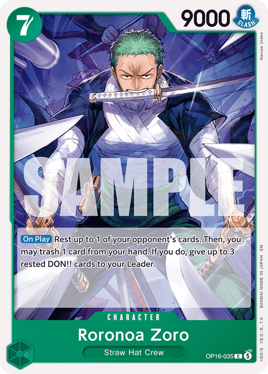 OP16-035, C, Roronoa Zoro