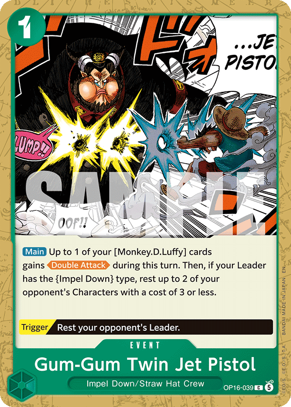 OP16-039, C, Gum-Gum Twin Jet Pistol