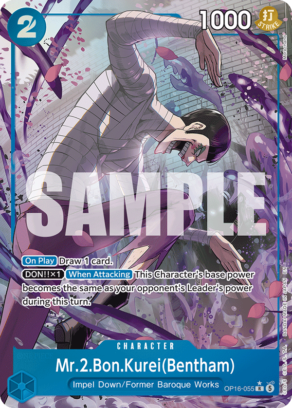 OP16-055, R, Mr.2.Bon.Kurei(Bentham) (Alternate Art)