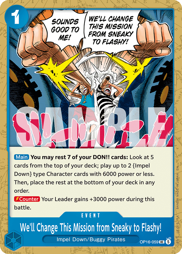 OP16-059, UC, We'll Change This Mission from Sneaky to Flashy!