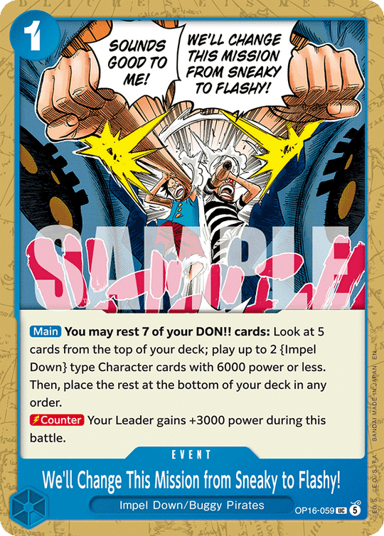 OP16-059, UC, We'll Change This Mission from Sneaky to Flashy!