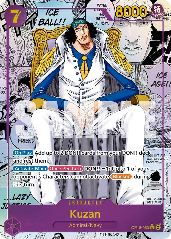 OP16-063, R, Kuzan (Manga Rare)