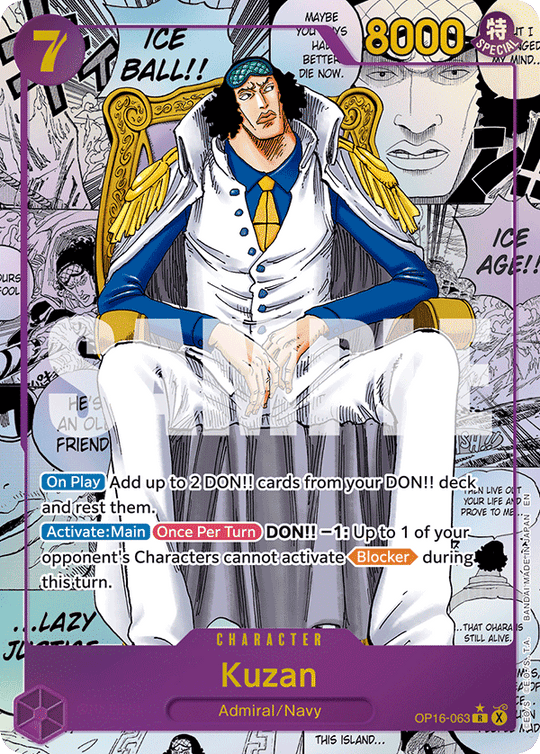 OP16-063, R, Kuzan (Manga Rare)