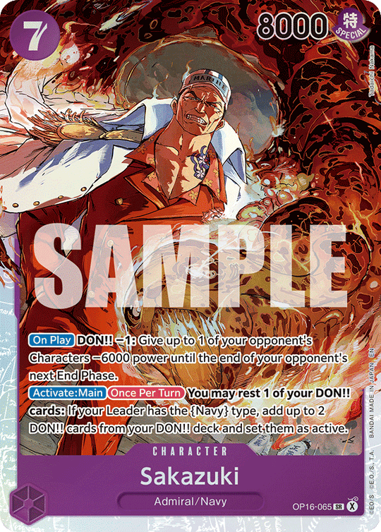 OP16-065, SR, Sakazuki