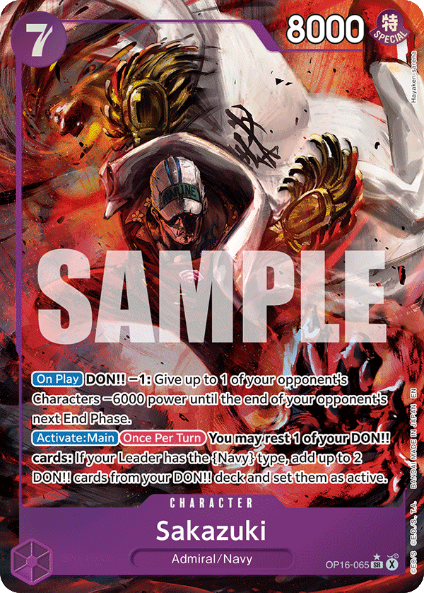 OP16-065, SR, Sakazuki (Alternate Art)