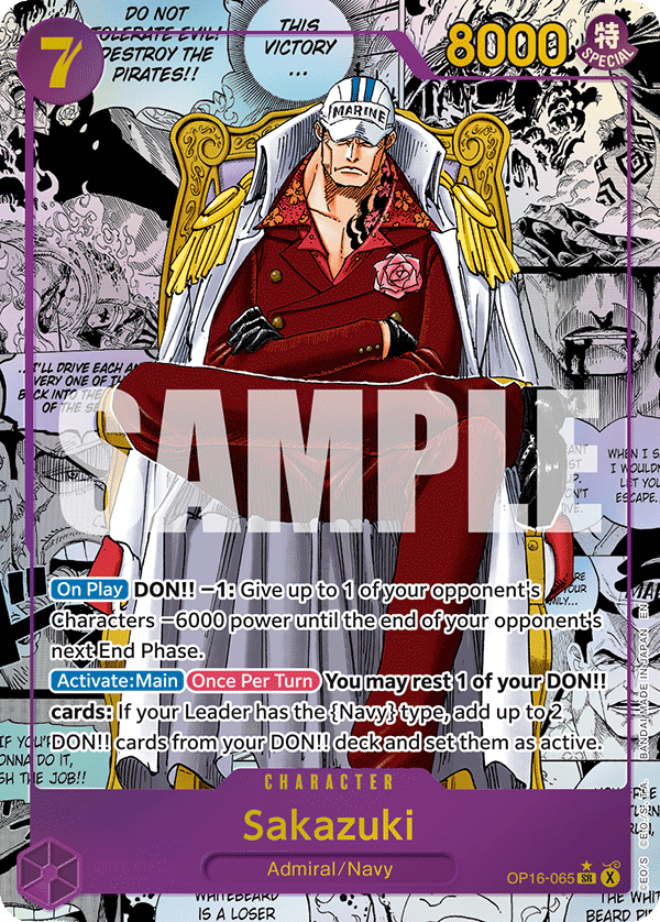 OP16-065, SR, Sakazuki (Manga Rare)