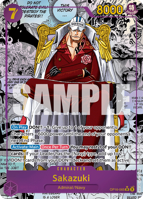 OP16-065, SR, Sakazuki (Manga Rare)