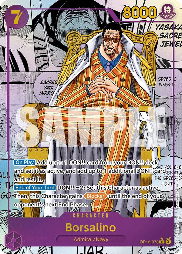 OP16-073, R, Borsalino (Manga Rare)
