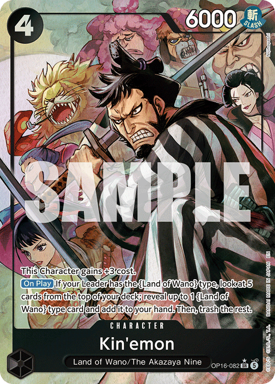 OP16-082, SR, Kin'emon (Alternate Art)