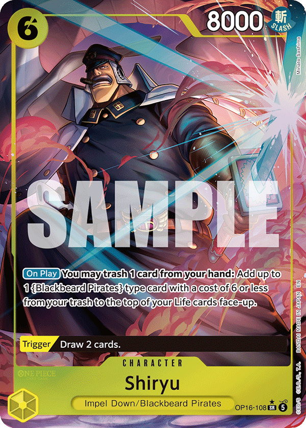 OP16-108, SR, Shiryu (Alternate Art)