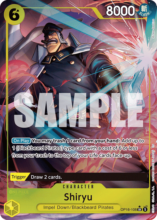OP16-108, SR, Shiryu (Alternate Art)