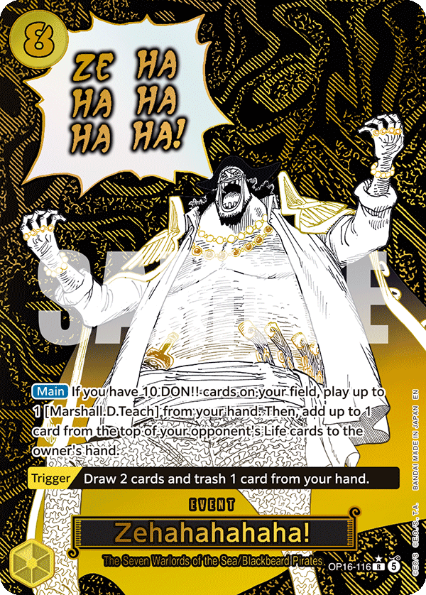 OP16-116, R, Zehahahahaha! (Alternate Art)