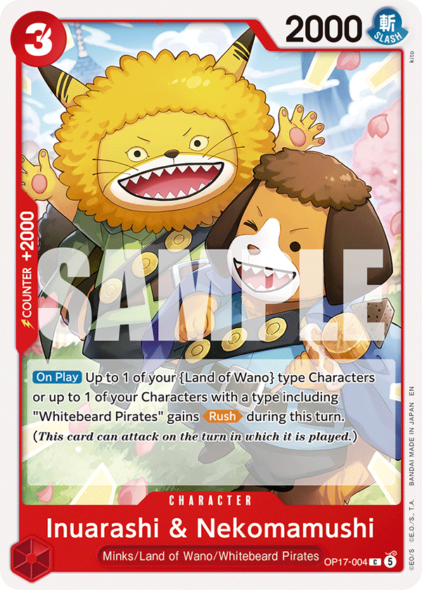 OP17-004, C, Inuarashi & Nekomamushi