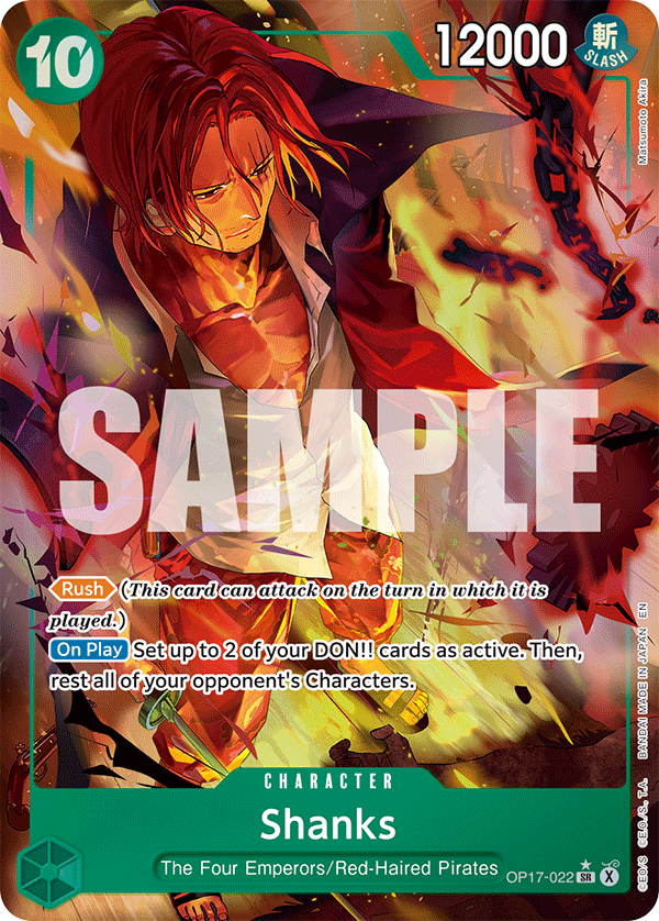 OP17-022, SR, Shanks (Alternate Art)