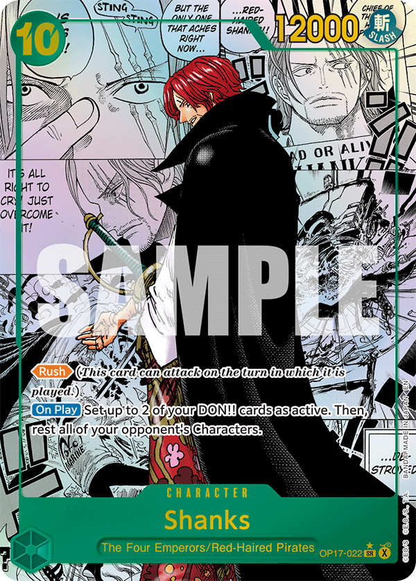 OP17-022, SR, Shanks (Manga Rare)