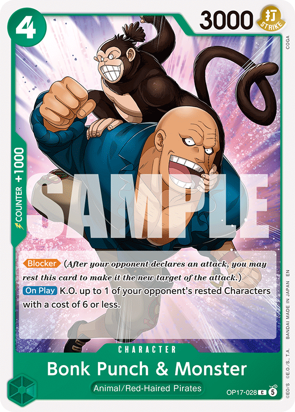 OP17-028, C, Bonk Punch & Monster
