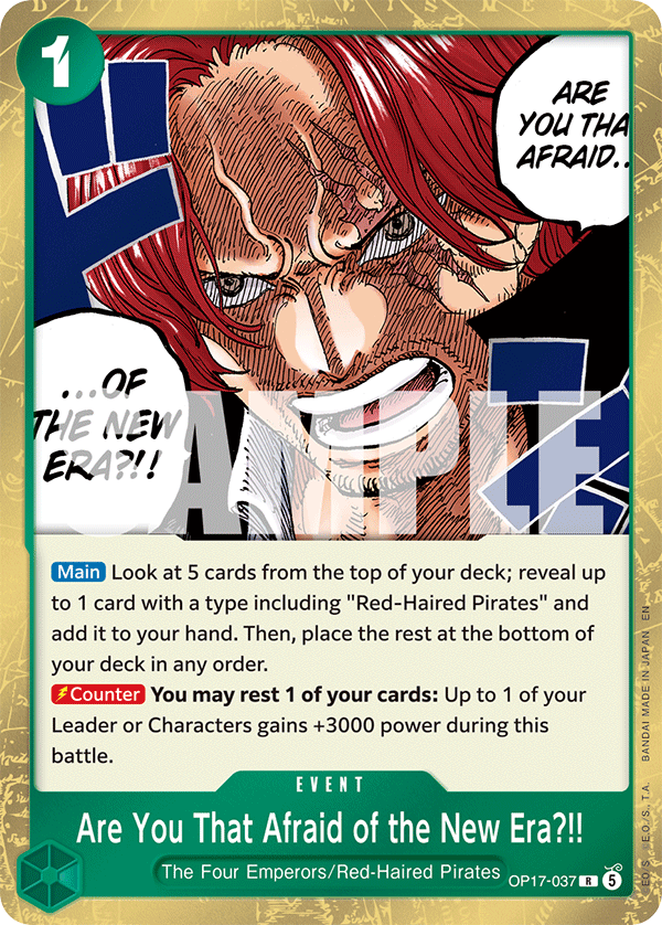 OP17-037, R, Are You That Afraid of the New Era?!!