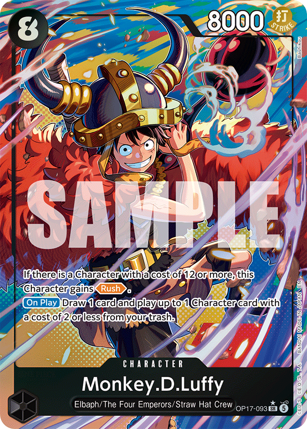 OP17-093, SR, Monkey.D.Luffy (Alternate Art)