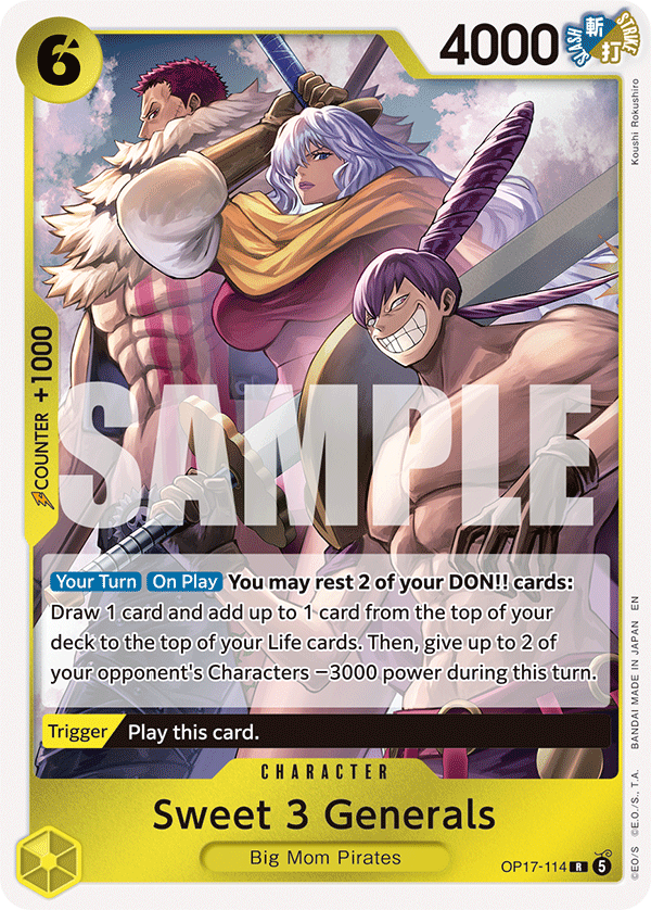 OP17-114, R, Sweet 3 Generals