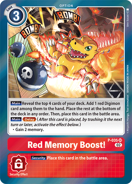 P-035 SR, Red Memory Boost! (Resurgence Booster Reprint)