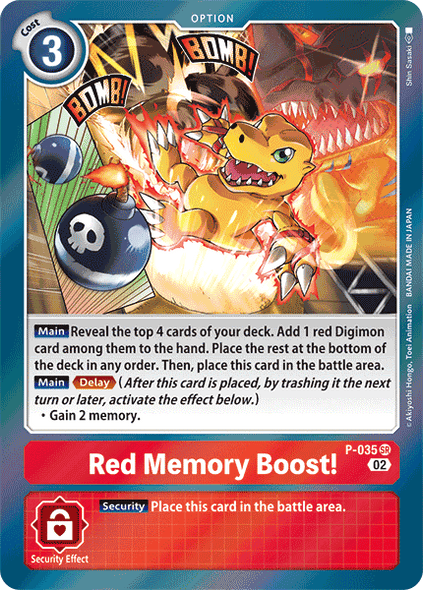 P-035 SR, Red Memory Boost! (Resurgence Booster Reprint)