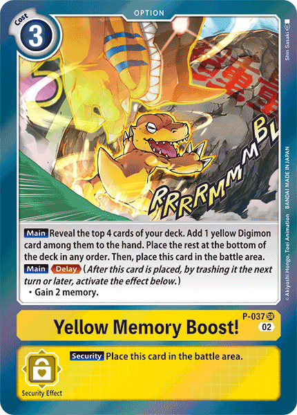 P-037 SR, Yellow Memory Boost! (Resurgence Booster Reprint)