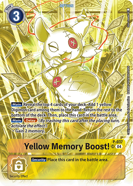 P-037 SR, Yellow Memory Boost! (ST19 Rerpint)