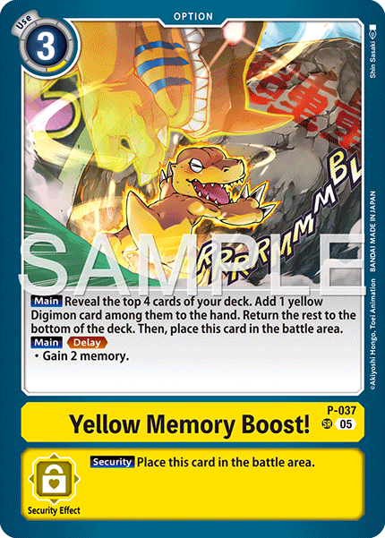 P-037 SR, Yellow Memory Boost! (AD1 Reprint)