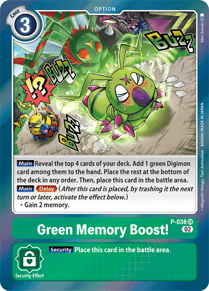 P-038 SR, Green Memory Boost! (Resurgence Booster Reprint)
