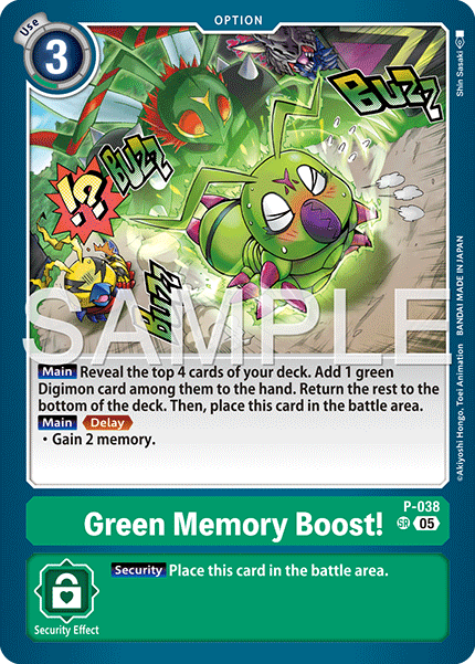 P-038 SR, Green Memory Boost! (AD1 Reprint)