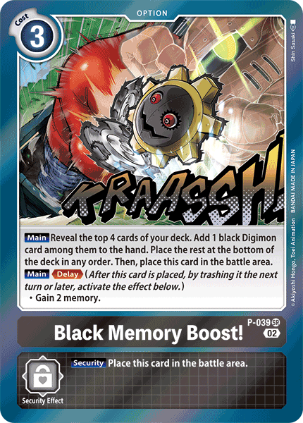 P-039 SR, Black Memory Boost! (Resurgence Booster Reprint)