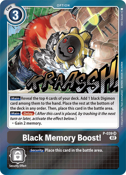 P-039 SR, Black Memory Boost! (Resurgence Booster Reprint)