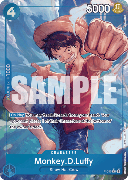 P-055 Monkey.D.Luffy (Reprint) (Alternate Art)