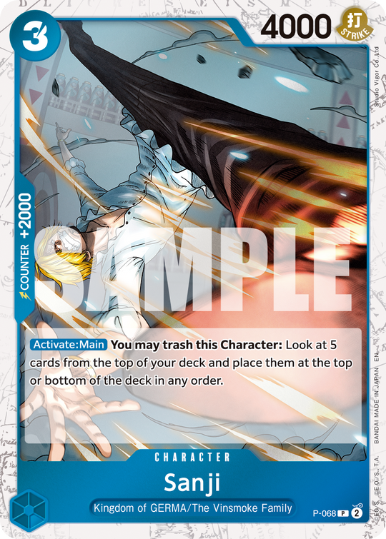 P-068, P, Sanji (PRB02 Foil)