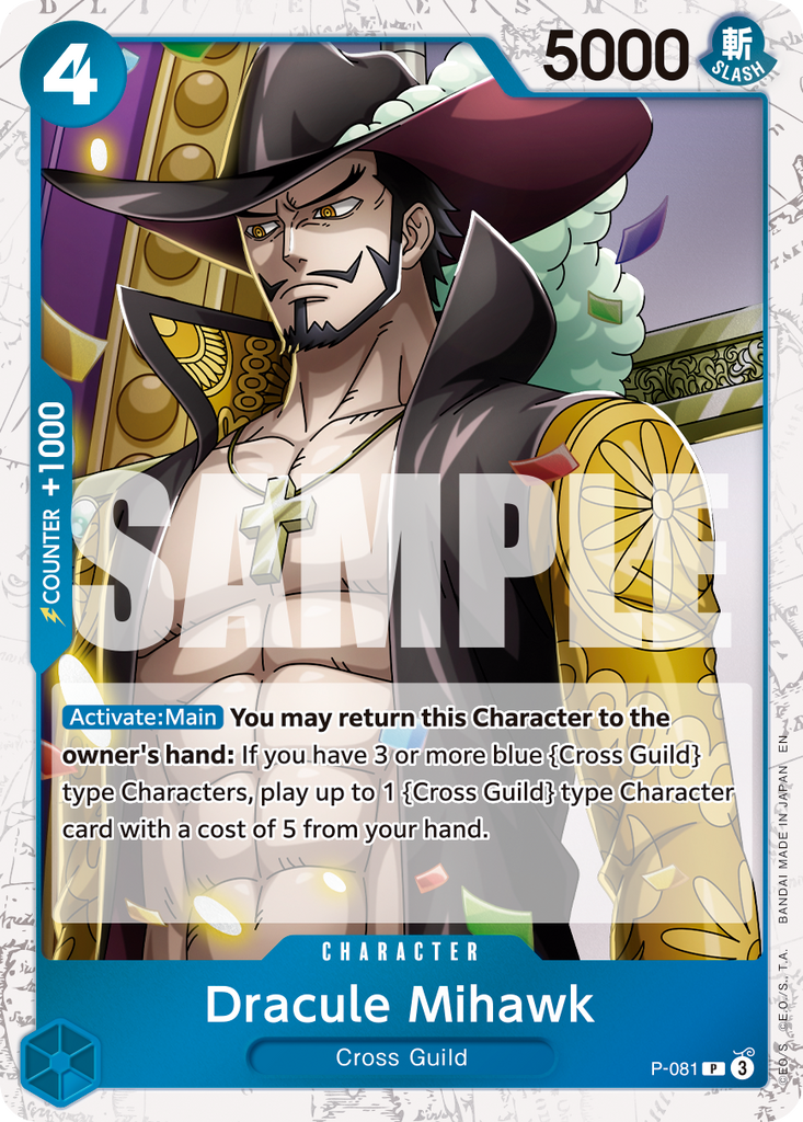 P-081, P, Dracule Mihawk (PRB02 Foil)