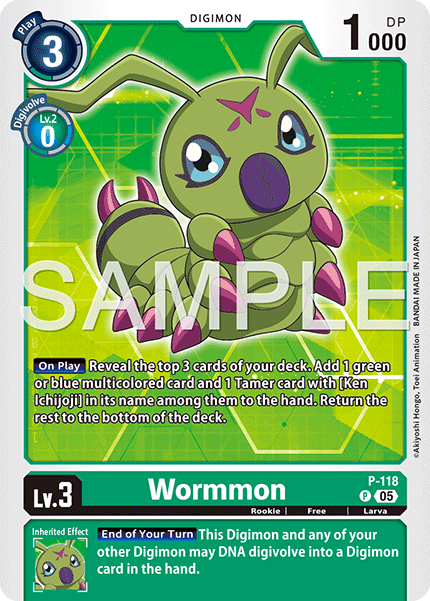 P-118, P, Wormmon (AD1 Reprint)
