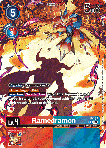 P-137, P, Flamedramon (Box Topper)