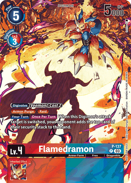 P-137, P, Flamedramon (BT17 Box Topper)