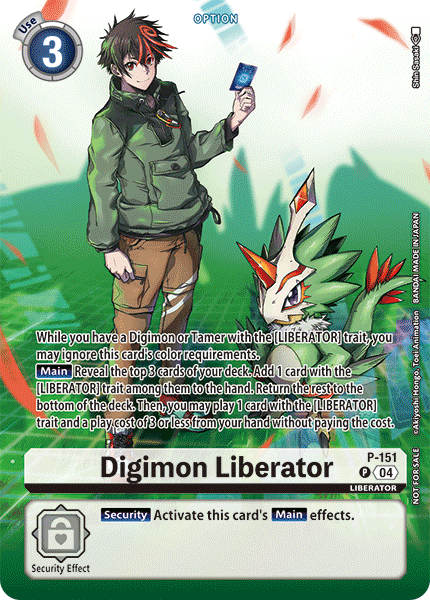 P-151, P, Digimon Liberator (EX7 Box Topper)